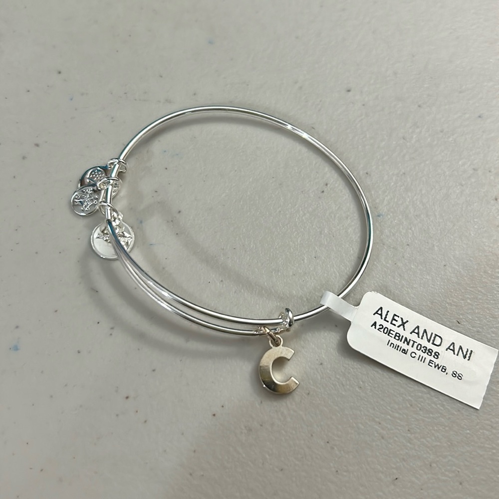 Final sale - Alex & Ani letter “C” silver tone nwt